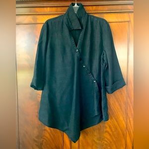 Jones New York linen black top size M
